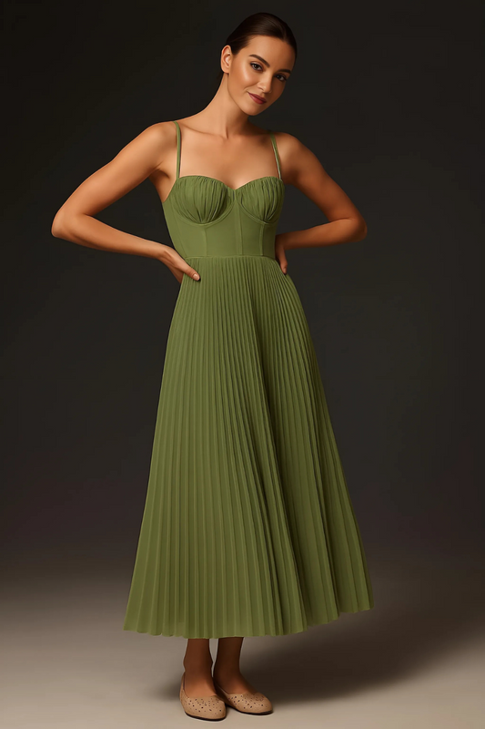 AURELIA | Fließendes Plissee-Maxi-Kleid