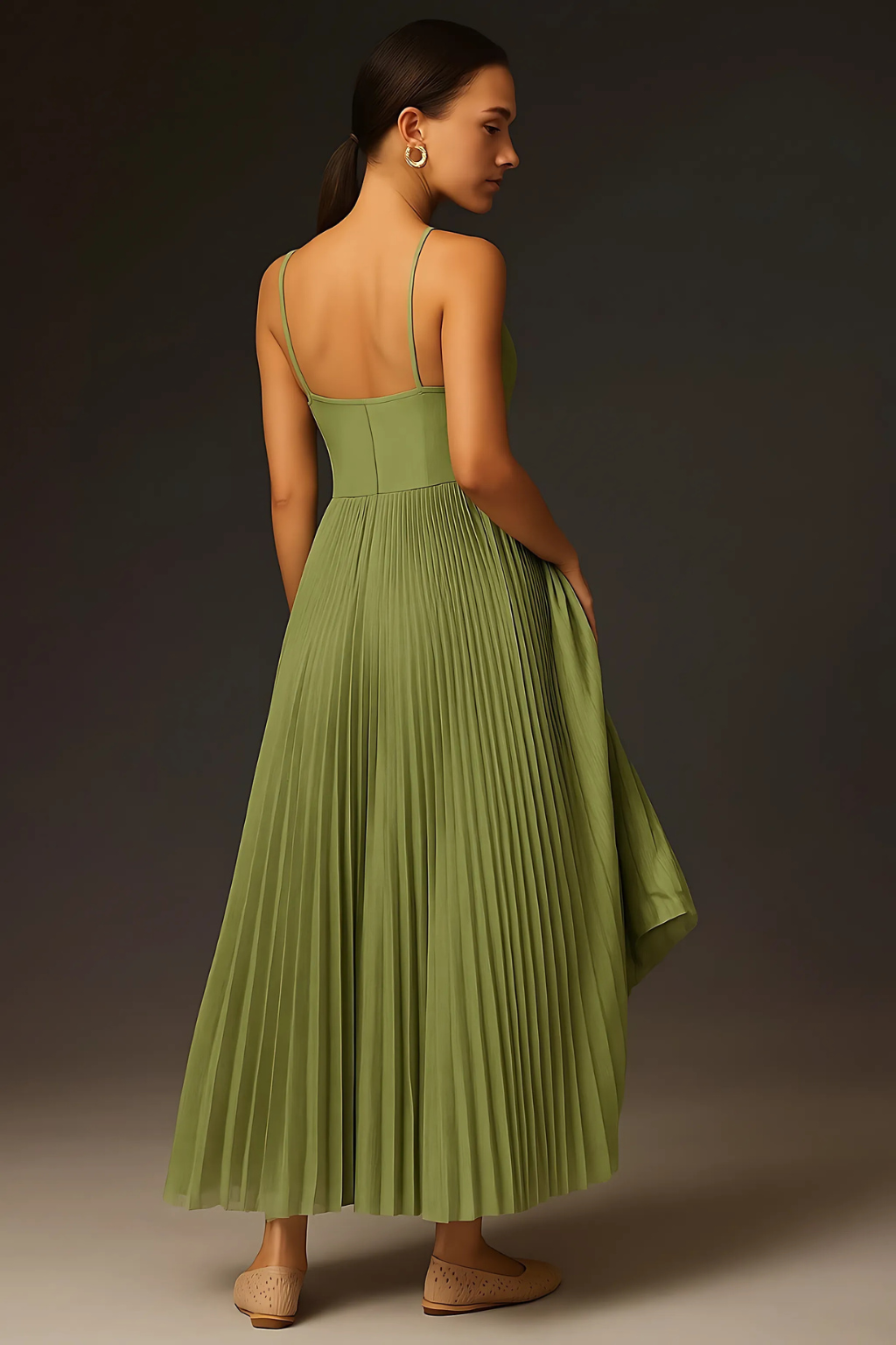 AURELIA | Fließendes Plissee-Maxi-Kleid