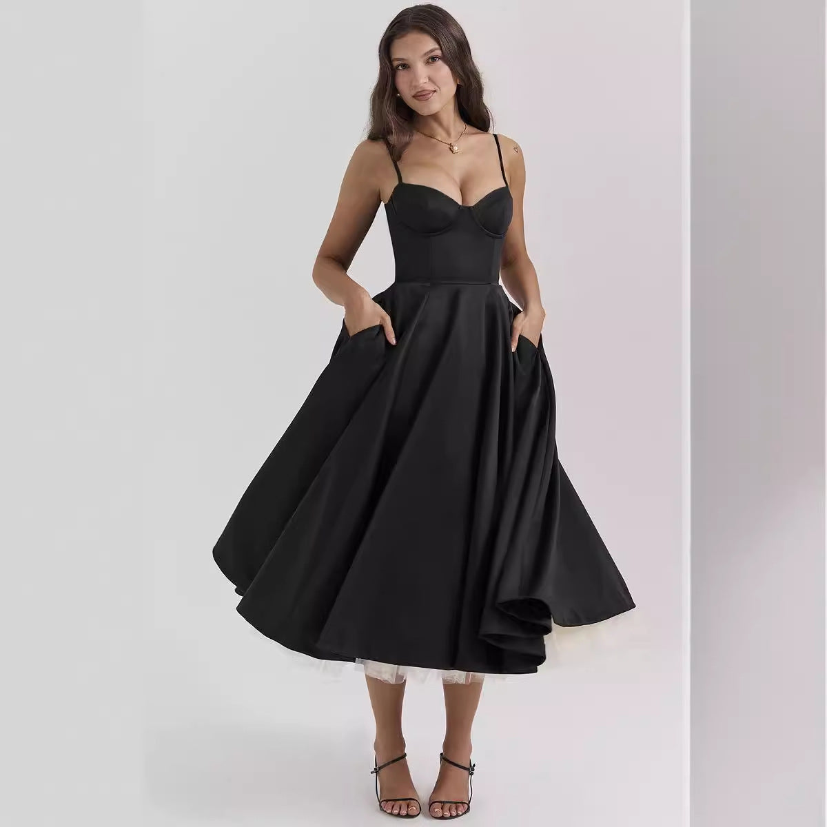 YLIANA | Romantisches Sommer-Midikleid
