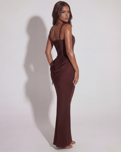 ELEONORA | zeitloses minimalistisches Maxi-Kleid