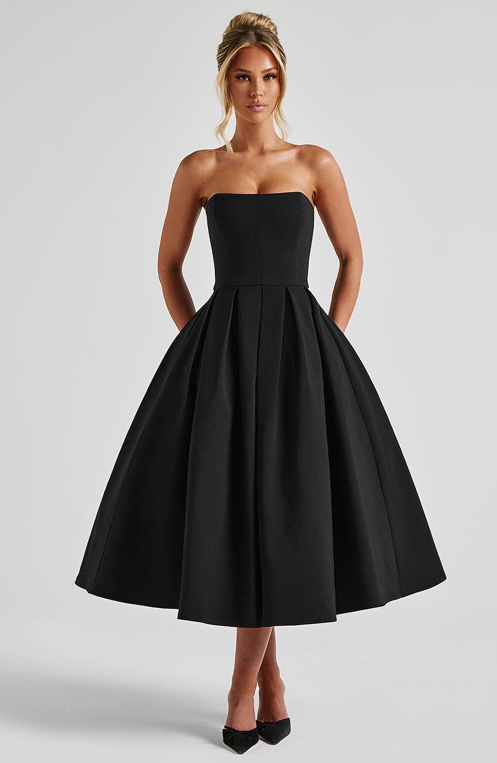 LAILA-MARIE | Curve Torch Midi-Kleid