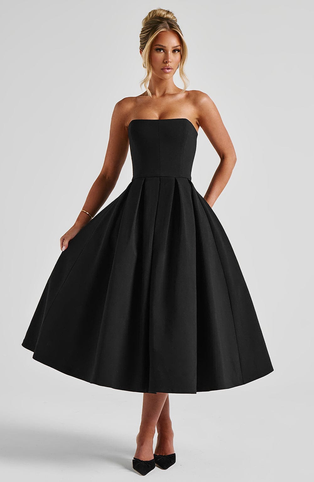 LAILA-MARIE | Curve Torch Midi-Kleid