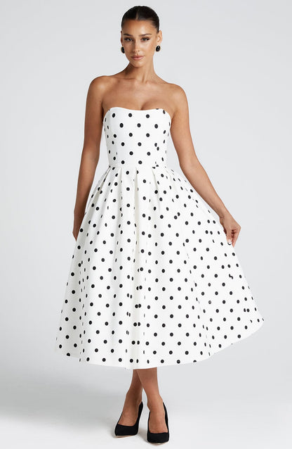 LAILA-MARIE | Curve Torch Midi-Kleid
