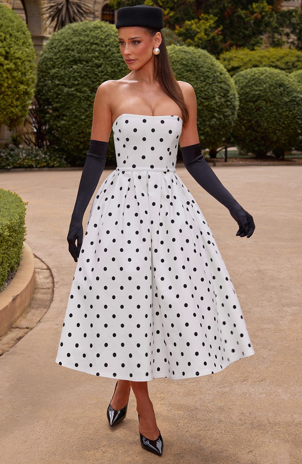 LAILA-MARIE | Curve Torch Midi-Kleid