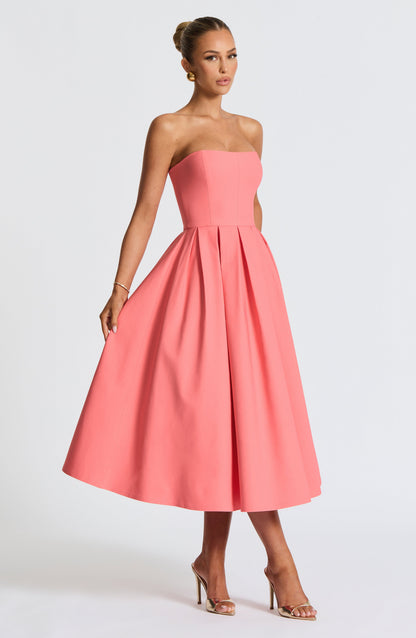 LAILA-MARIE | Curve Torch Midi-Kleid