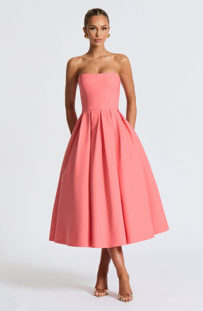 LAILA-MARIE | Curve Torch Midi-Kleid