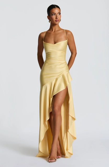 LISA | Maxikleid mit hohem Schlitz