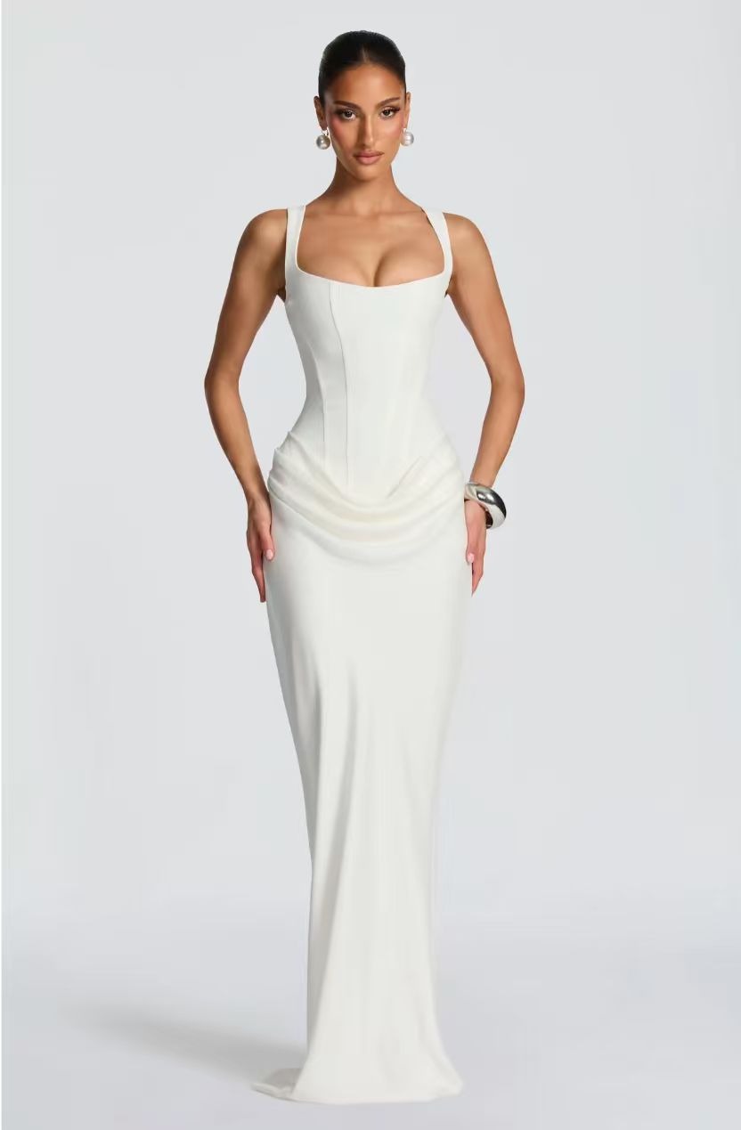 ELEONORA | zeitloses minimalistisches Maxi-Kleid