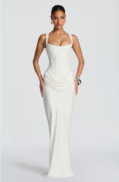 ELEONORA | zeitloses minimalistisches Maxi-Kleid