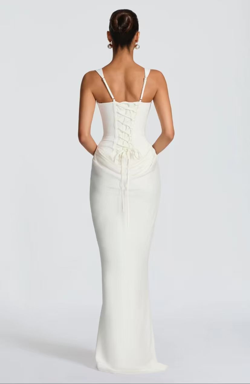 ELEONORA | zeitloses minimalistisches Maxi-Kleid