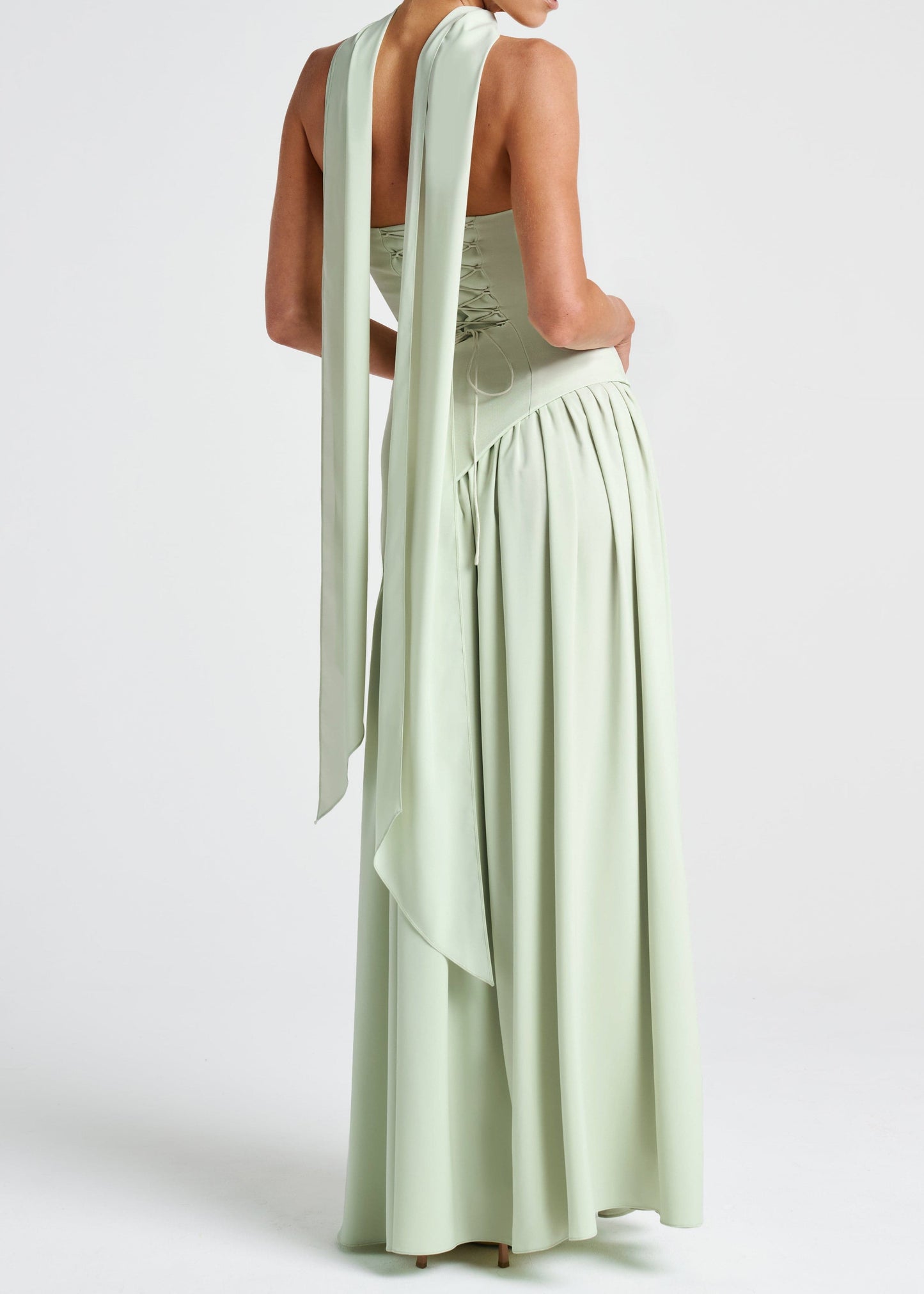 LINA | Trägerloses Maxikleid mit hohem Schlitz
