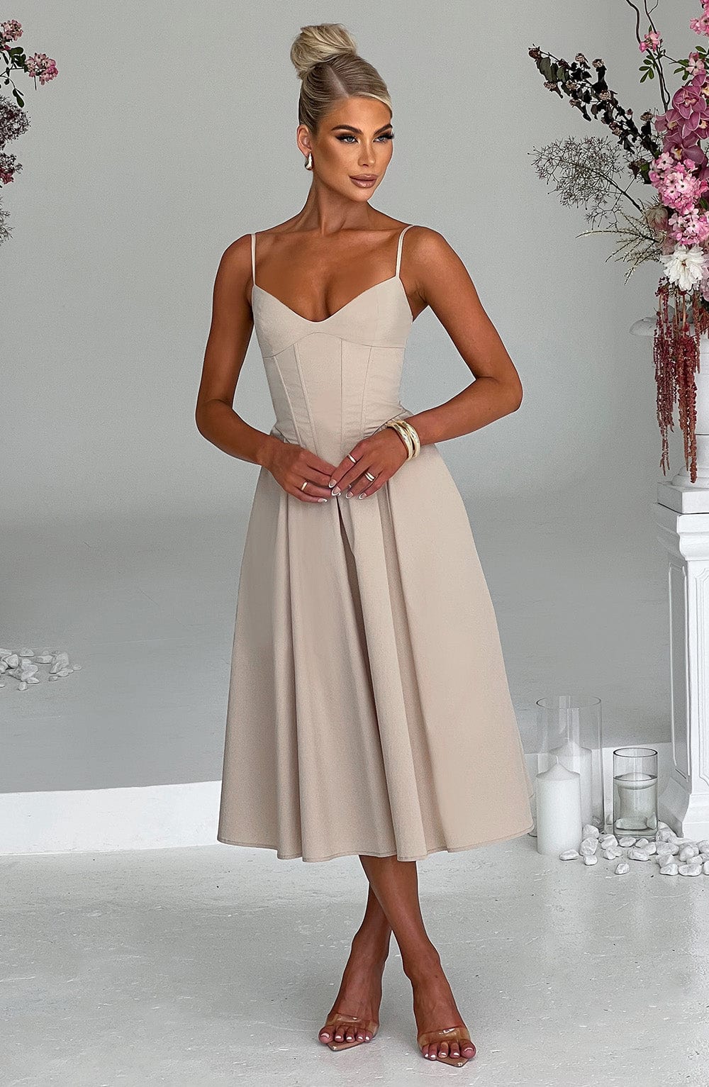 MAILEEN | Elegantes Midikleid im Korsett-Stil