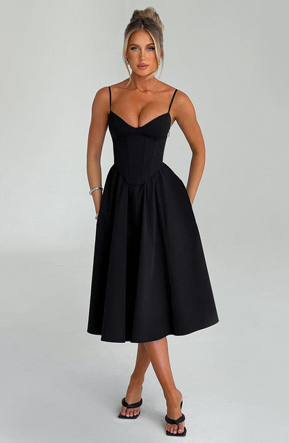 MAILEEN | Elegantes Midikleid im Korsett-Stil