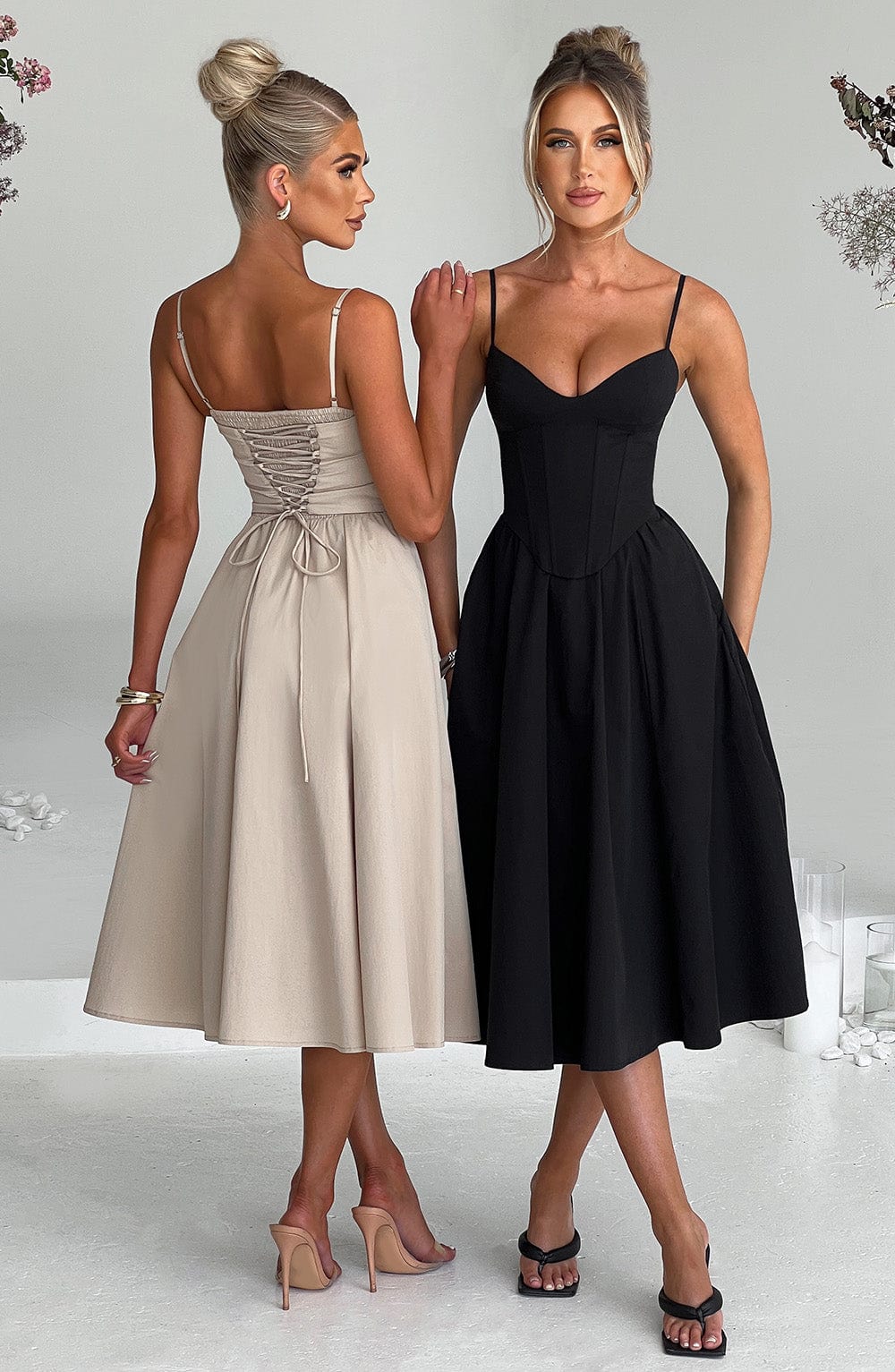 MAILEEN | Elegantes Midikleid im Korsett-Stil