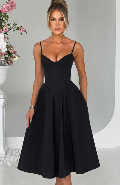 MAILEEN | Elegantes Midikleid im Korsett-Stil