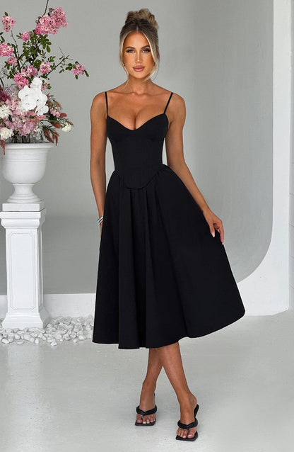 MAILEEN | Elegantes Midikleid im Korsett-Stil