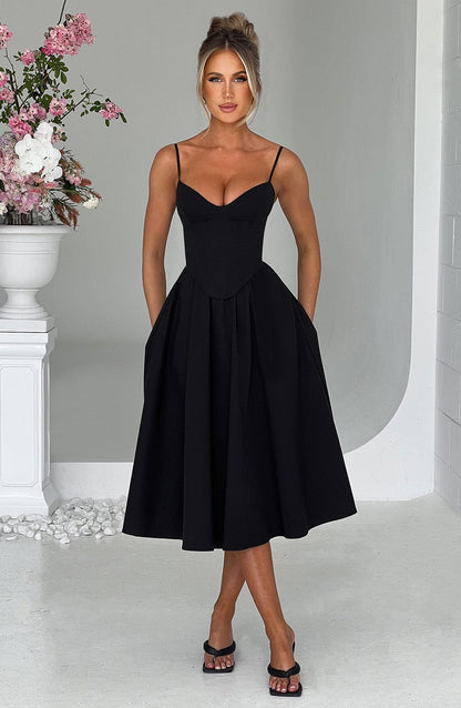 MAILEEN | Elegantes Midikleid im Korsett-Stil