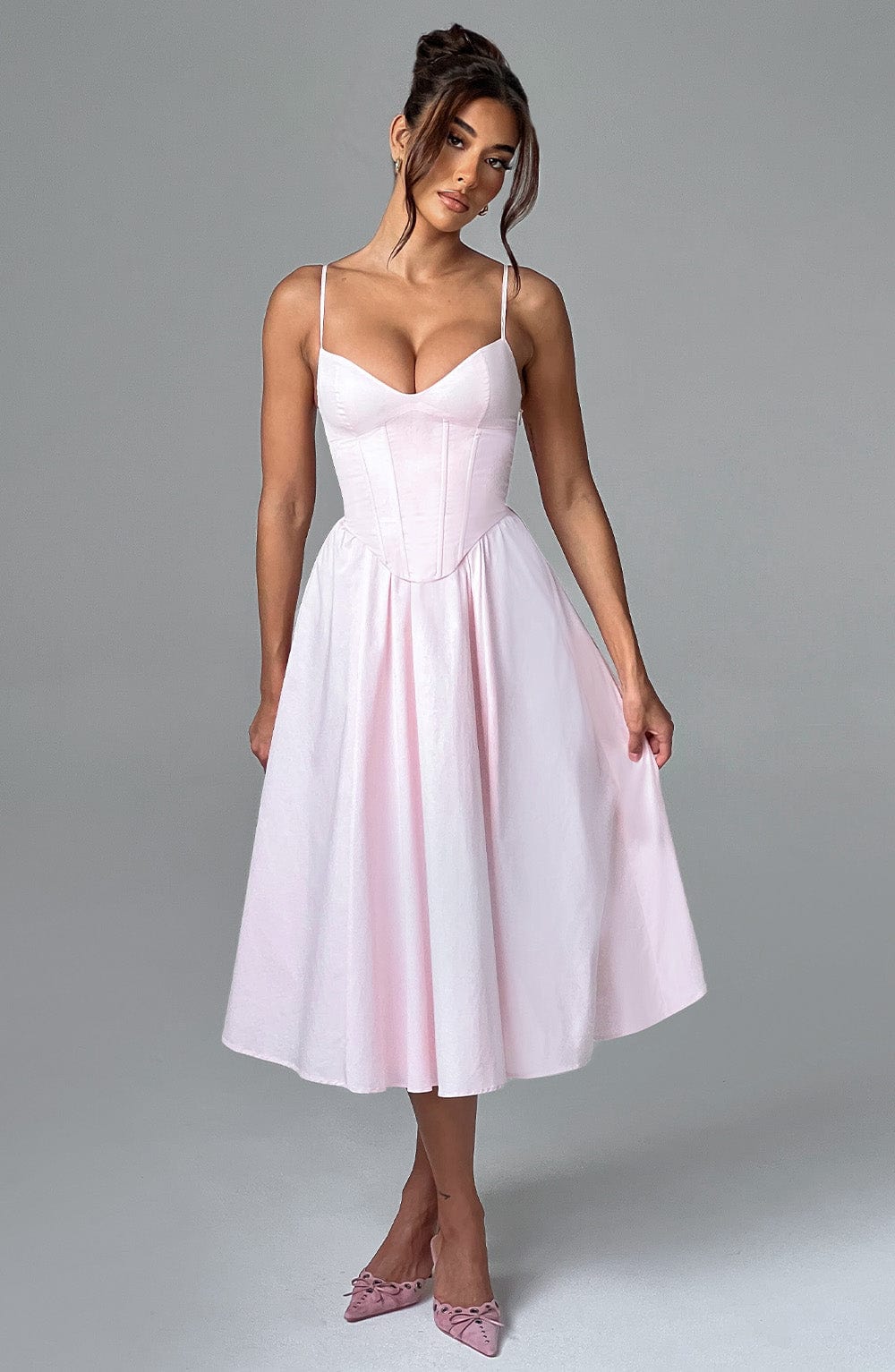 MAILEEN | Elegantes Midikleid im Korsett-Stil