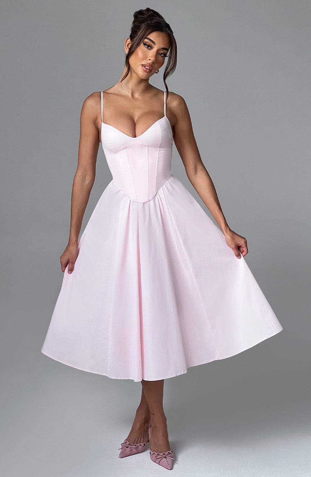 MAILEEN | Elegantes Midikleid im Korsett-Stil