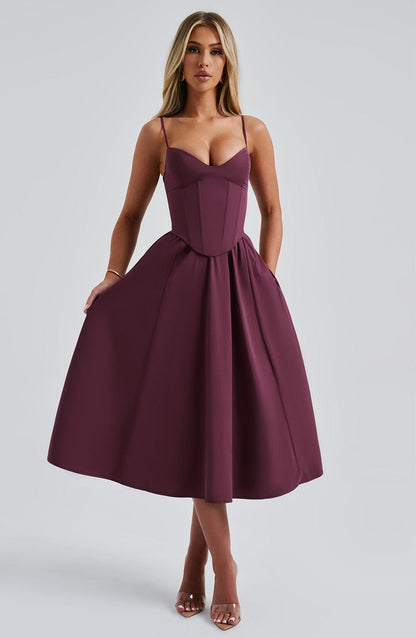 MAILEEN | Elegantes Midikleid im Korsett-Stil