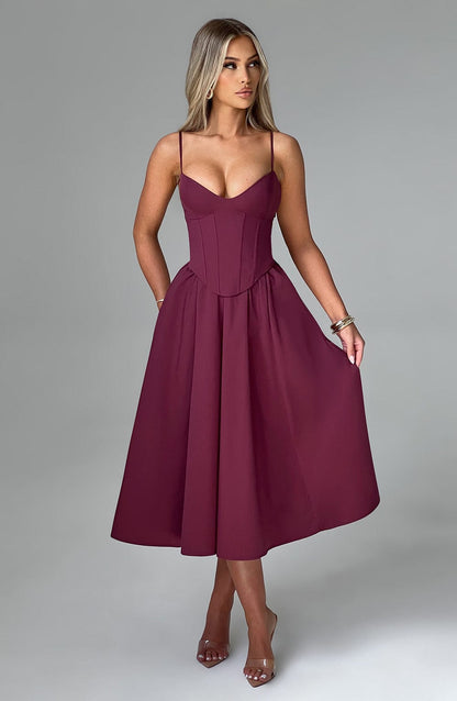 MAILEEN | Elegantes Midikleid im Korsett-Stil