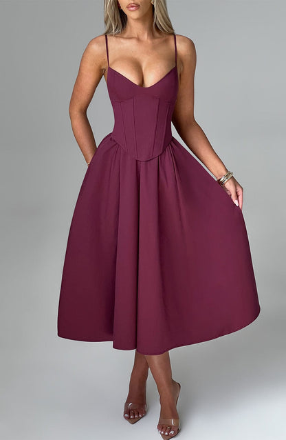 MAILEEN | Elegantes Midikleid im Korsett-Stil