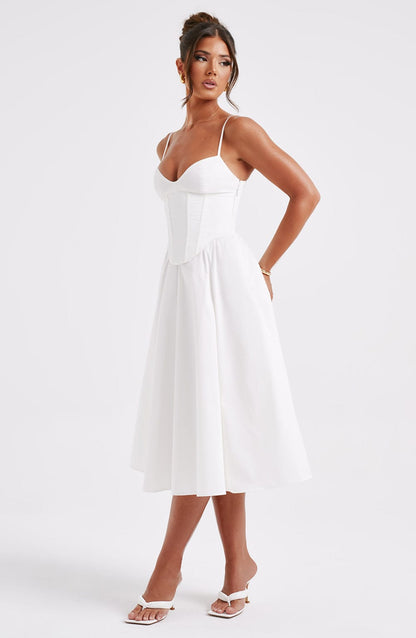 MAILEEN | Elegantes Midikleid im Korsett-Stil