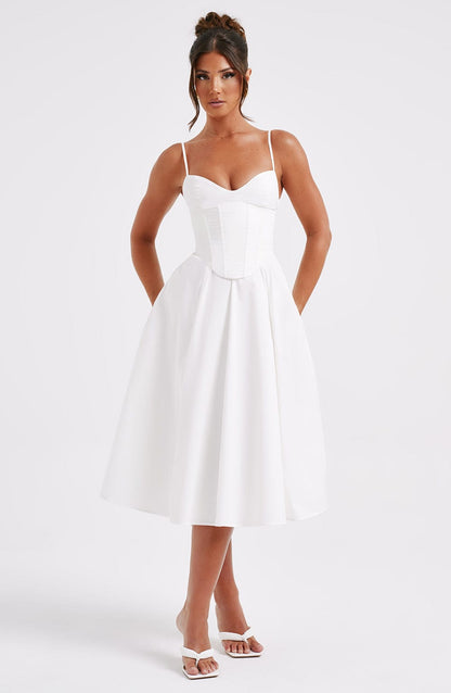 MAILEEN | Elegantes Midikleid im Korsett-Stil