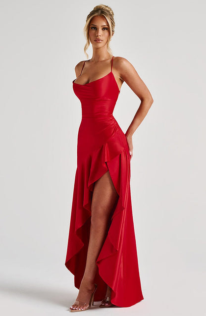 LISA | Maxikleid mit hohem Schlitz