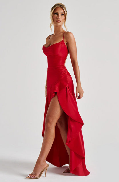 LISA | Maxikleid mit hohem Schlitz
