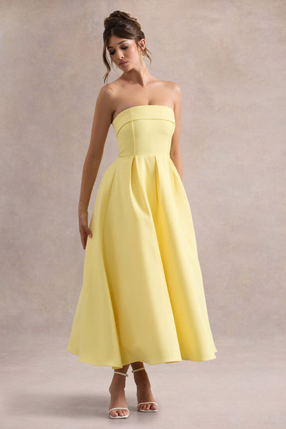 ANNE | Stilvolles Midi-Kleid mit schulterfreiem Ausschnitt