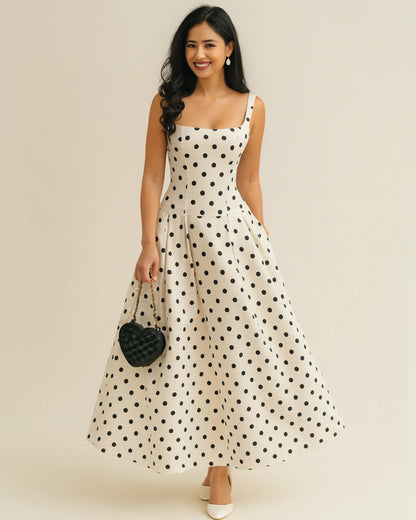 SARAH | Midikleid mit Tupfen