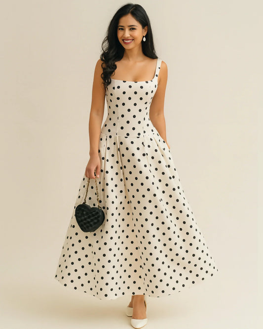 SARAH | Midikleid mit Tupfen